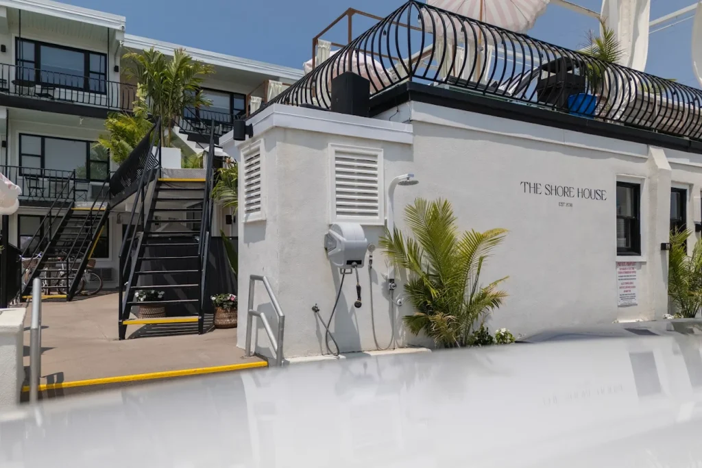 The front entrance of The Shore House Hotel Wildwood NJ