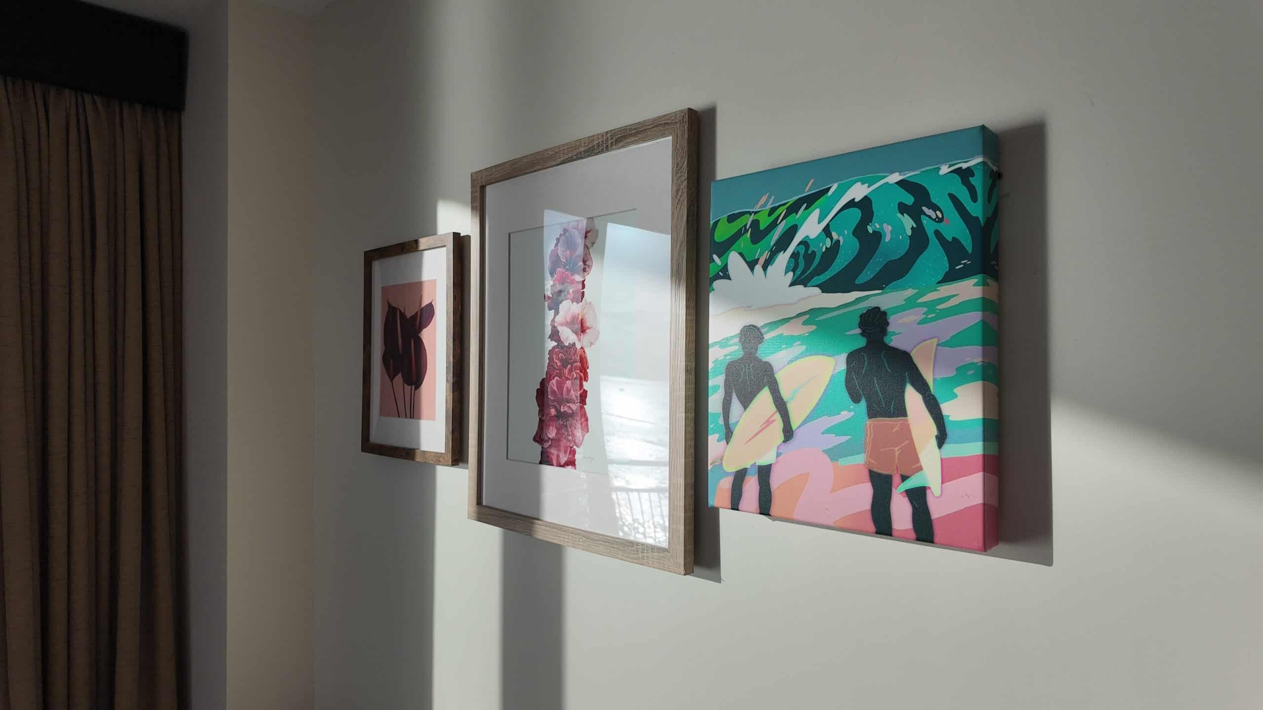 Tropical artwork with sunlight on it