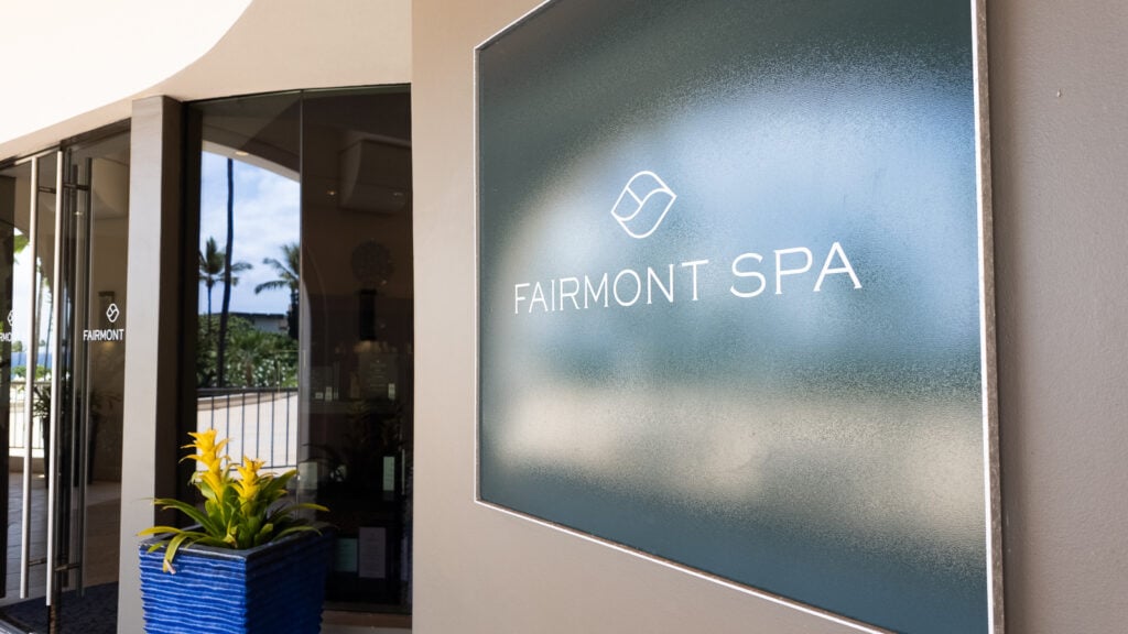 The entrance to the Fairmont Spa at Fairmont Kea Lani
